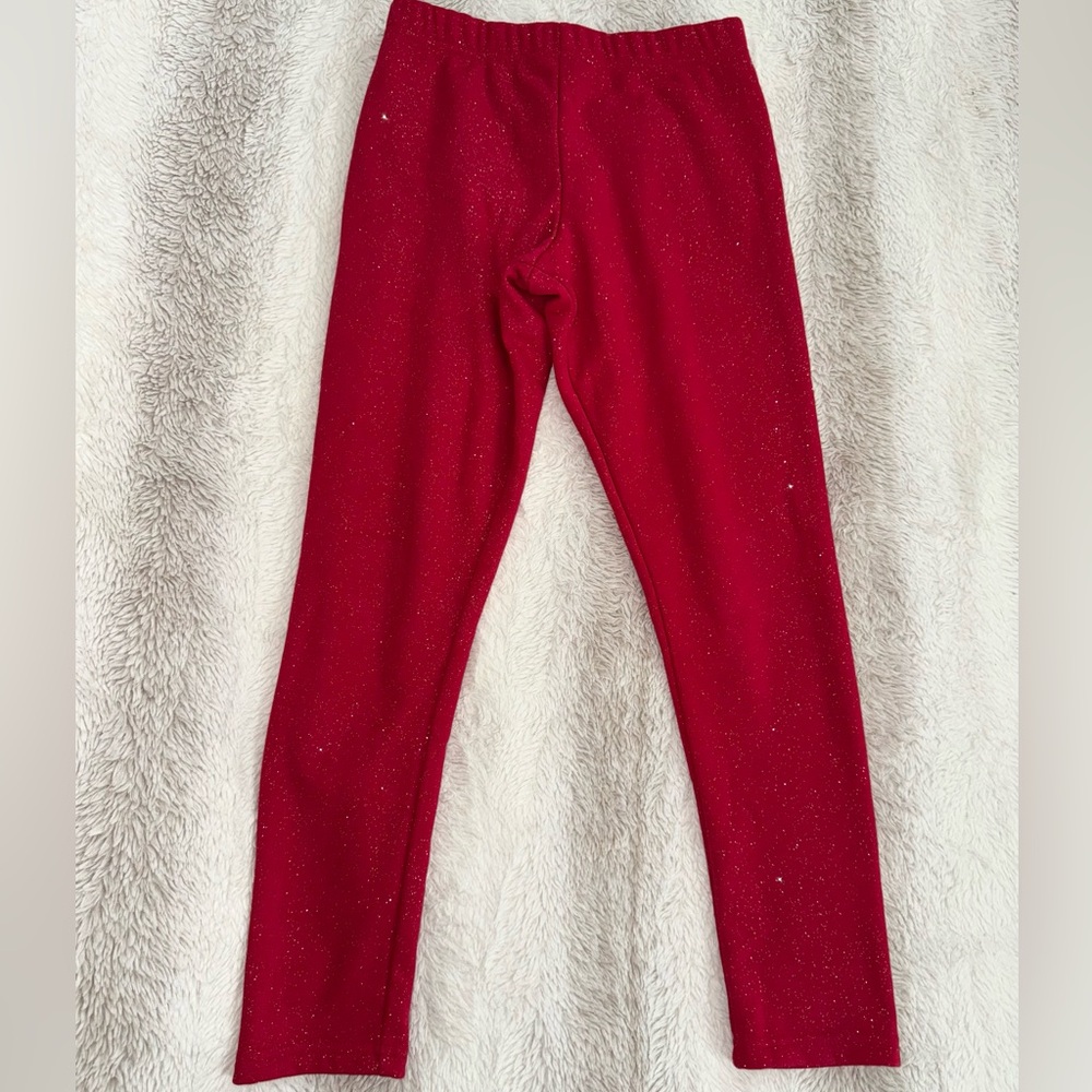 Carter’s Girls Red Glitter Leggings